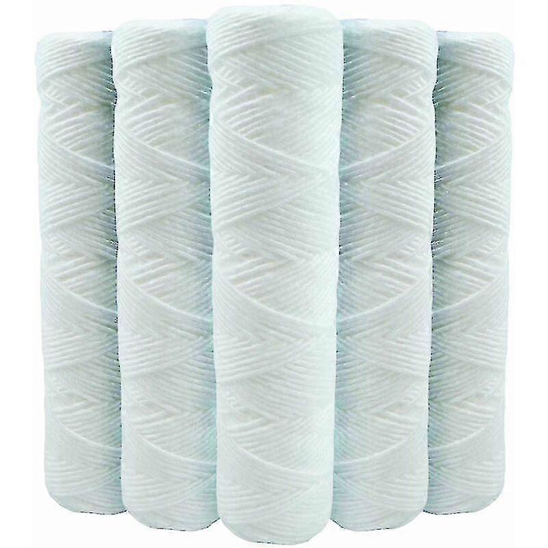 Set Of 5 Coiled Water Filter Cartridges Anti Sediment 9 Inches 3/4 - 5 Microns Compatible With 10 Inch Filters Made In France-kryc A