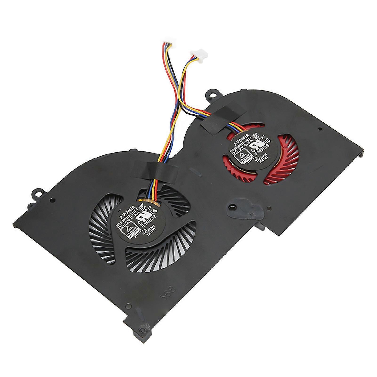 CPU GPU Cooling Fan 4 Pin Good Heat Dissipation Laptop Cooling Fan for MSI Gs65 MS 16Q2 for 16q2 Cpu Cw for 16q2 Gpu Cw GPU