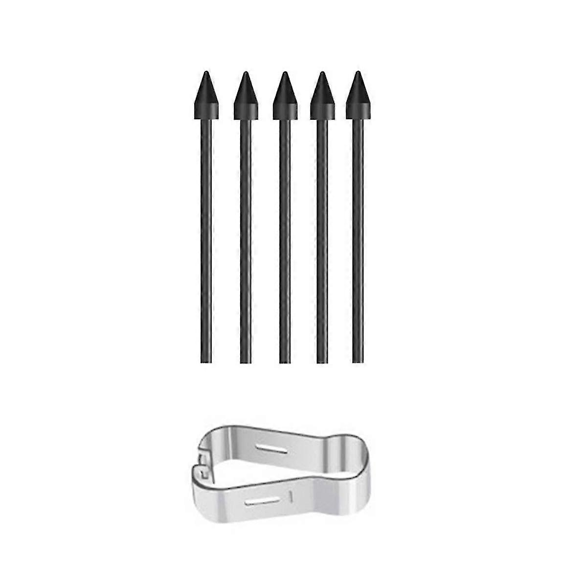 S6 Stylus Nib Felt Refill S7 Series Nib N10 N20 Series Multifunction Soft Tip 5 Nibs 1 Clip,black