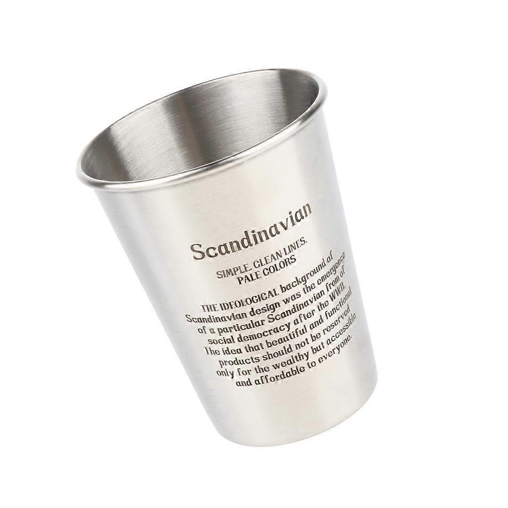 Stainless Steel Stackable Cups for Bar Beer Drinking Silver 350ml