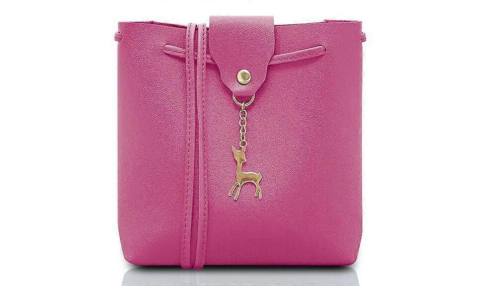 Single Shoulder Womens Hanging Messenger Bag - Small - Pink
