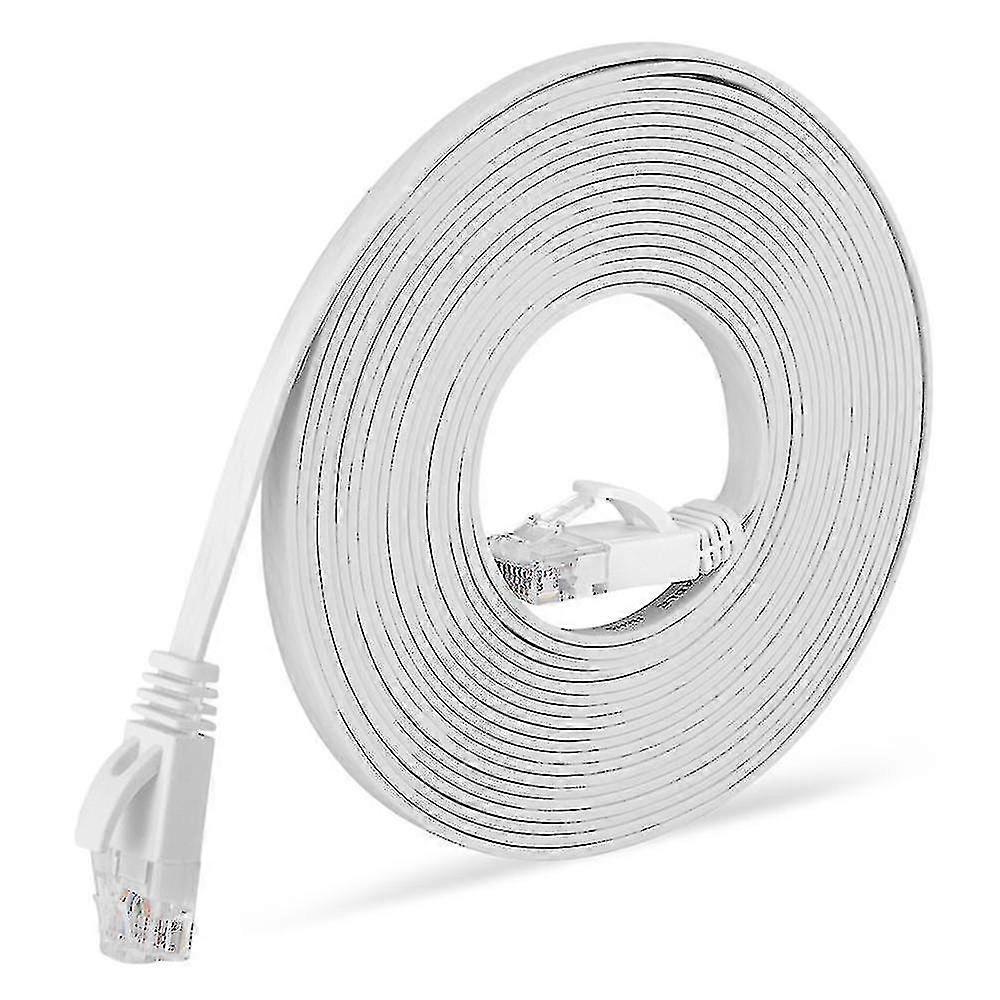 20m - Cat 6 Ethernet Kabel - Flach Rj45 Netzwerkkabel - 1000 Mbit/s Geschwindigkeit - Gigabit Lan Kabel - Flachbroad İnternet Patchkabel Fr Pc Ps5 Xb