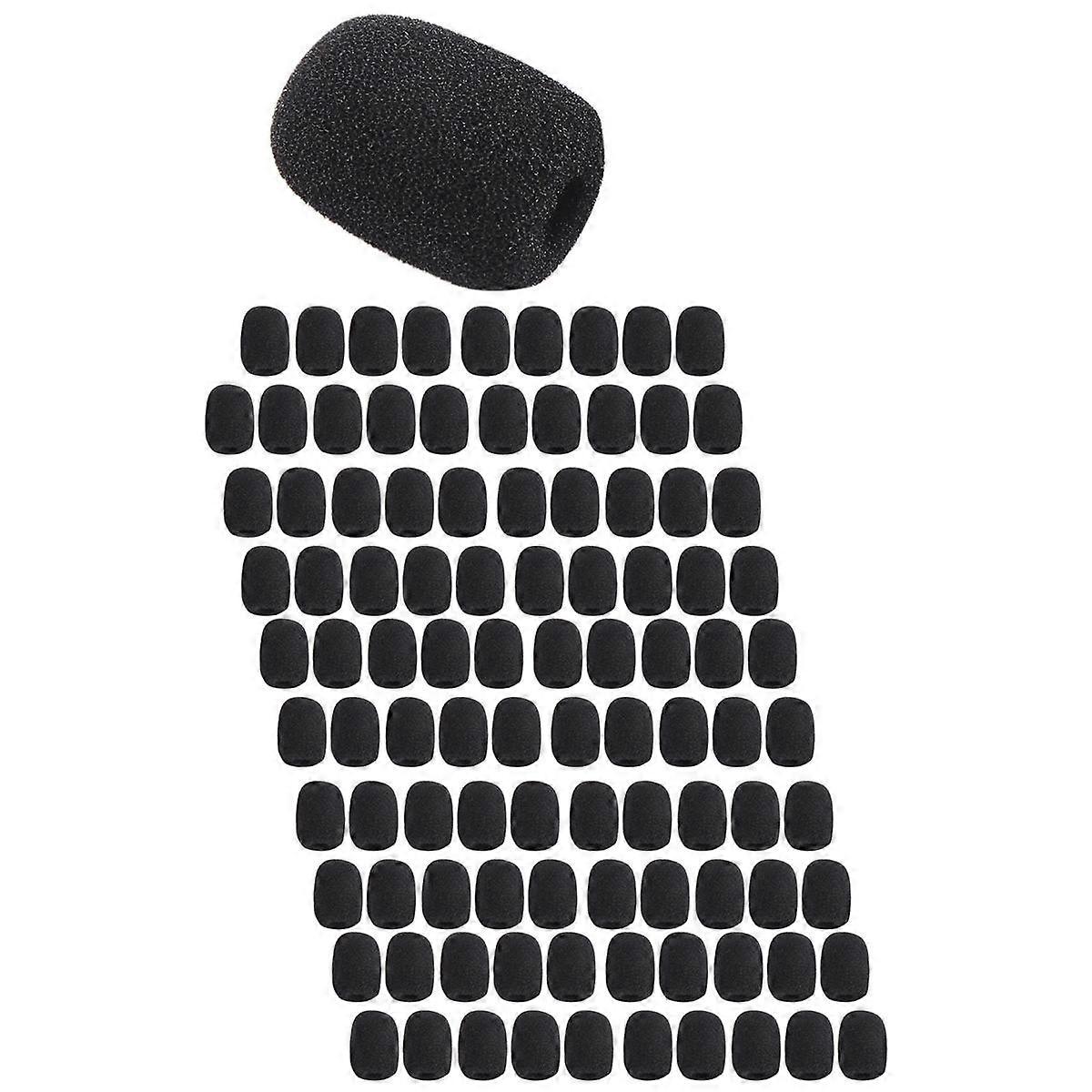 100 Stück Mini-Schaumstoffmikrofon Windschutzscheibe Mikrofonabdeckung Schaumstoffschutz für kleine Revers- und Headset-Mikrofone