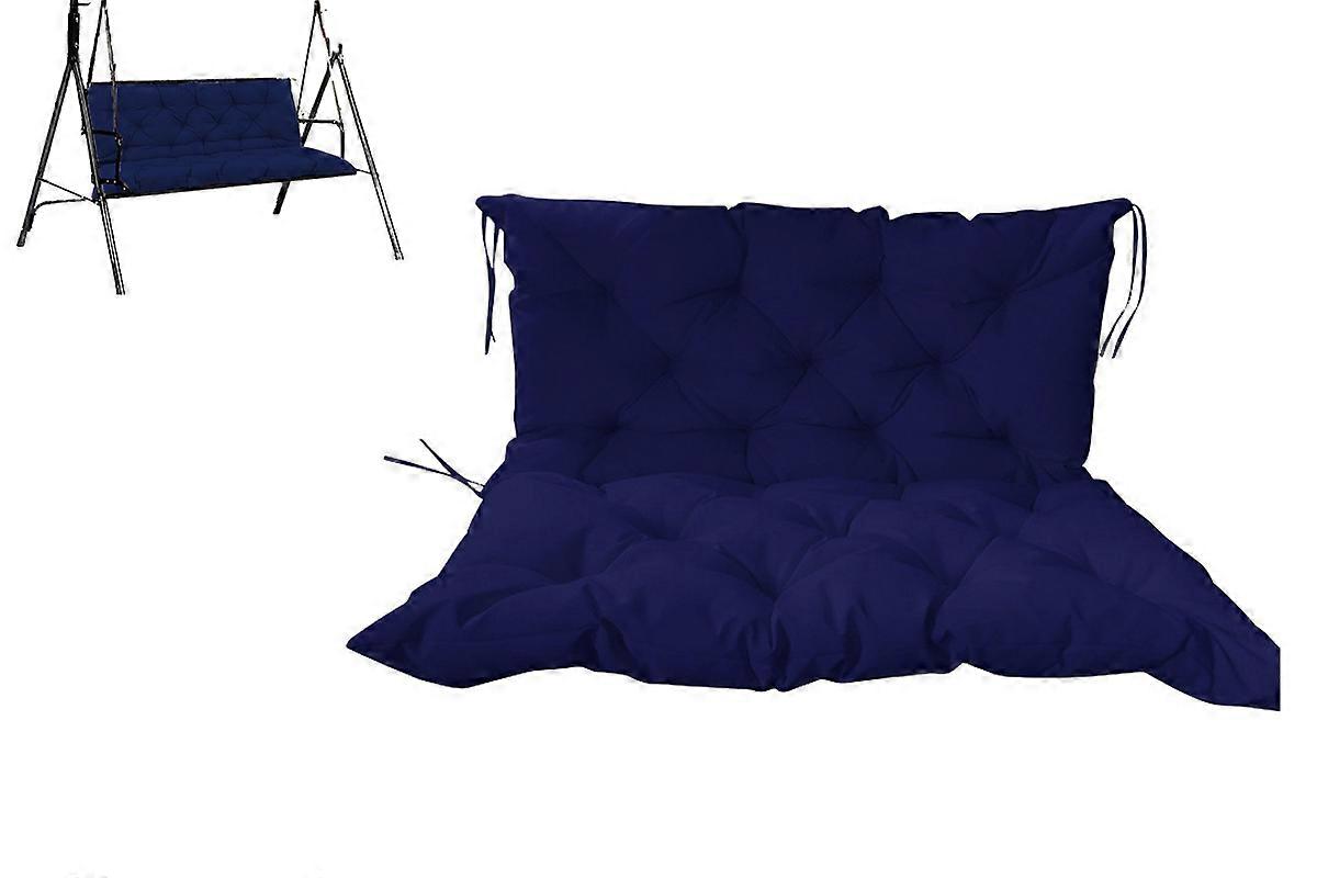 Swing Cushion Portable Bench Soft Chair Padded with Backrest Compact -Blue