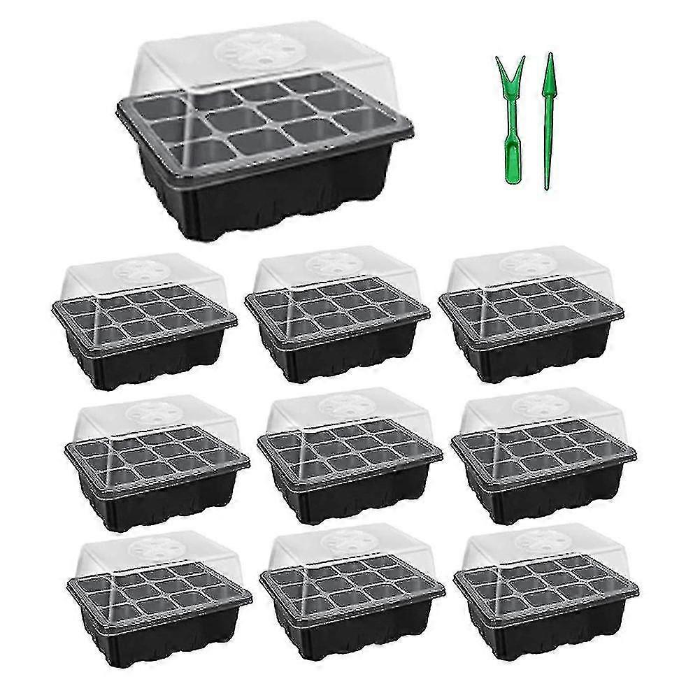 10-set fröstartbrickor med fröplanteringsverktygsfacksats