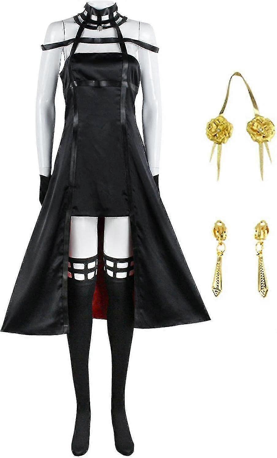 جاسوس X العائلات تأثيري يور مزور تأثيري زي المدرسة الزي الرسمي فستان أسود عيد الميلاد هالوين حزب مجموعة كاملة