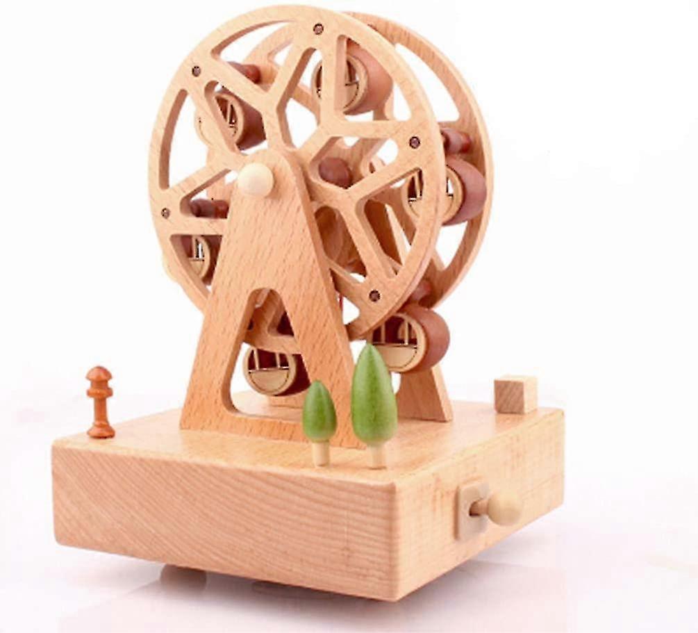 木製観覧車オルゴールカルーセルオルゴールオルゴールモデル装飾品