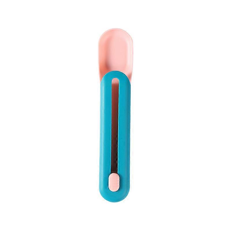 Blue 2 pcs Pet Feeding Spoon Strip Cat Snack Squeeze Feeder Mini Pet Feeding Supplies