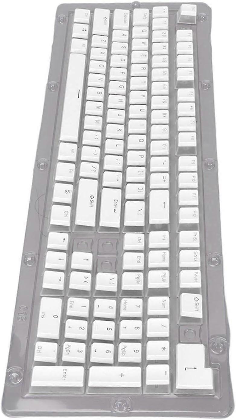 ABS Keyboard Keycaps Good Light Transmission 108 Keys ABS Keycaps for Mechanical Keyboard (Purple)