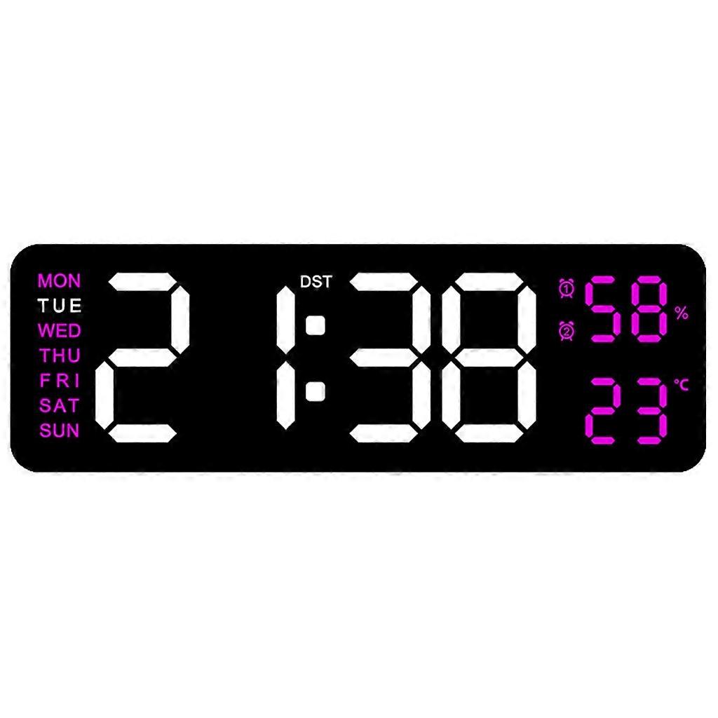 Digital Alarm Clock Large Led Display Desk Clock 22.8x7.50cm Rectangular