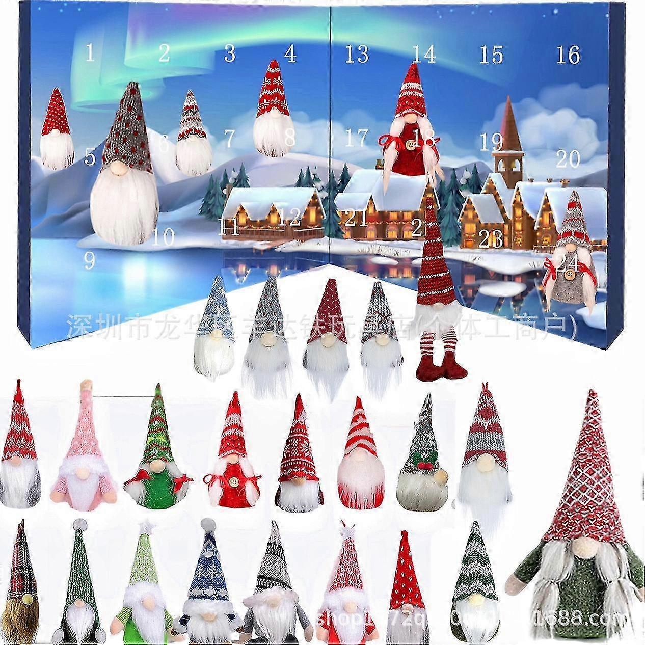 Gnome Advent Calendar, Advent Calendar with 24 Gnome, Christmas Advent Calendar 2024, Christmas Advent Calendar with 24 Collectible Gnome Dolls - MXBC