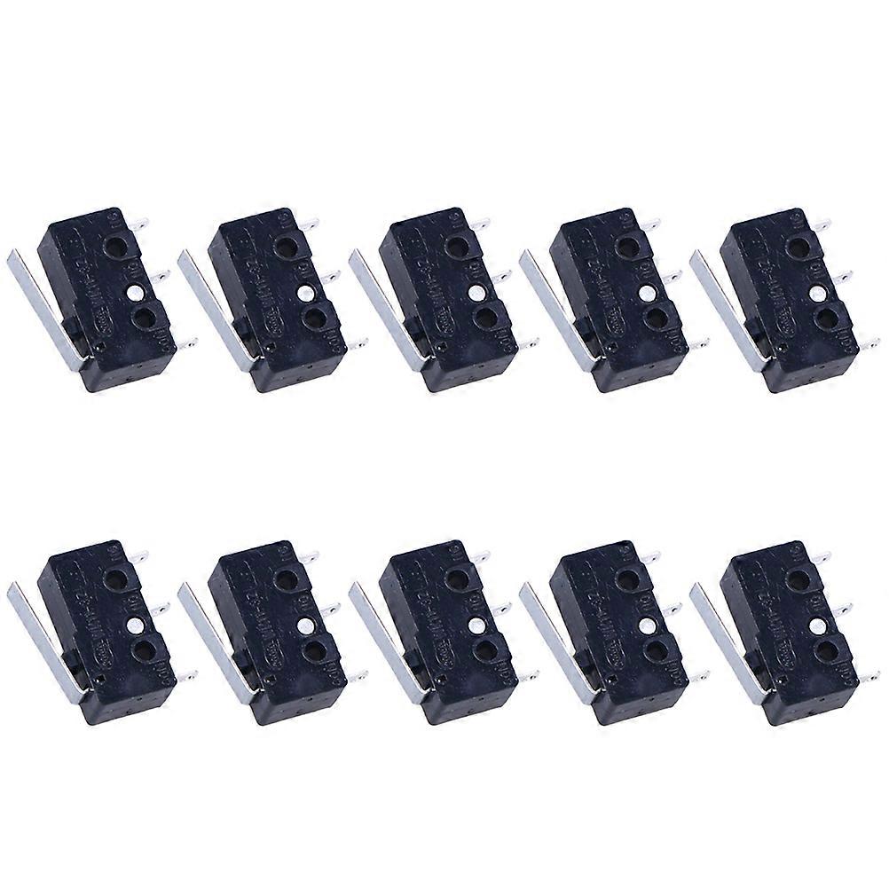 12pcs Limit Switch Waterproof Momentary Push Button Switch 3 Long Hinge Lever Micro Switch (Black)