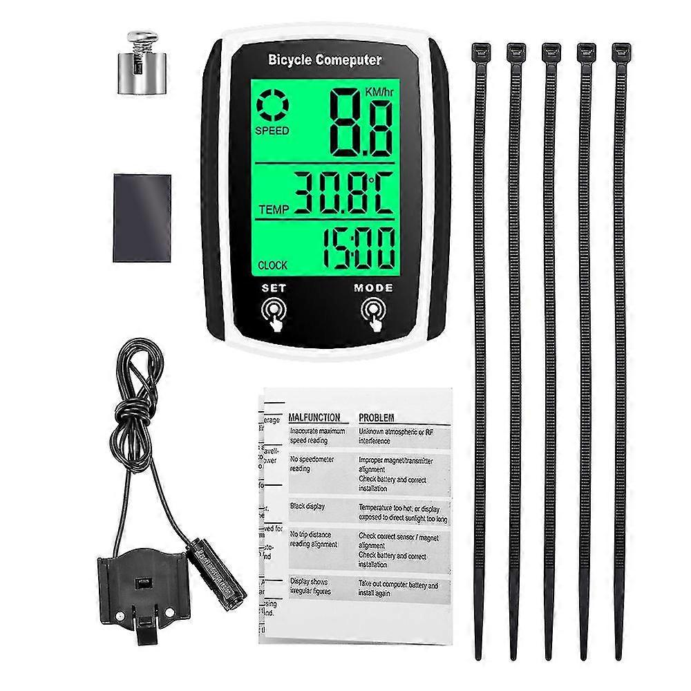 Wired Bike Computer Led Digital Bicycle Speedometer Odometer Touchscreen Xixi