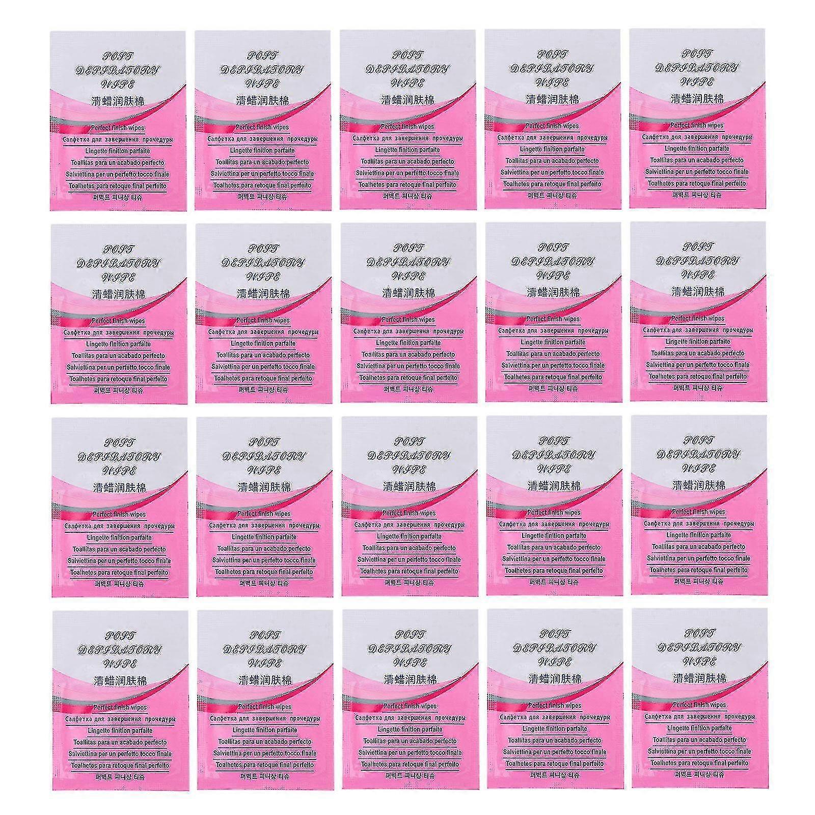 20pcs Wax Removing Wet Tissues Efficient Depilation Wax Cleaning Wet Tissues