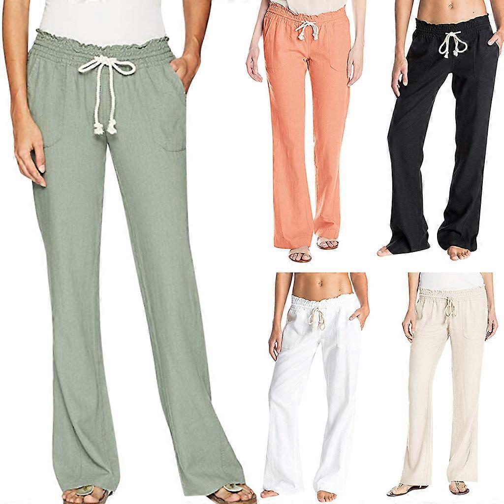 Women's Cotton Linen Pants Beach Pant