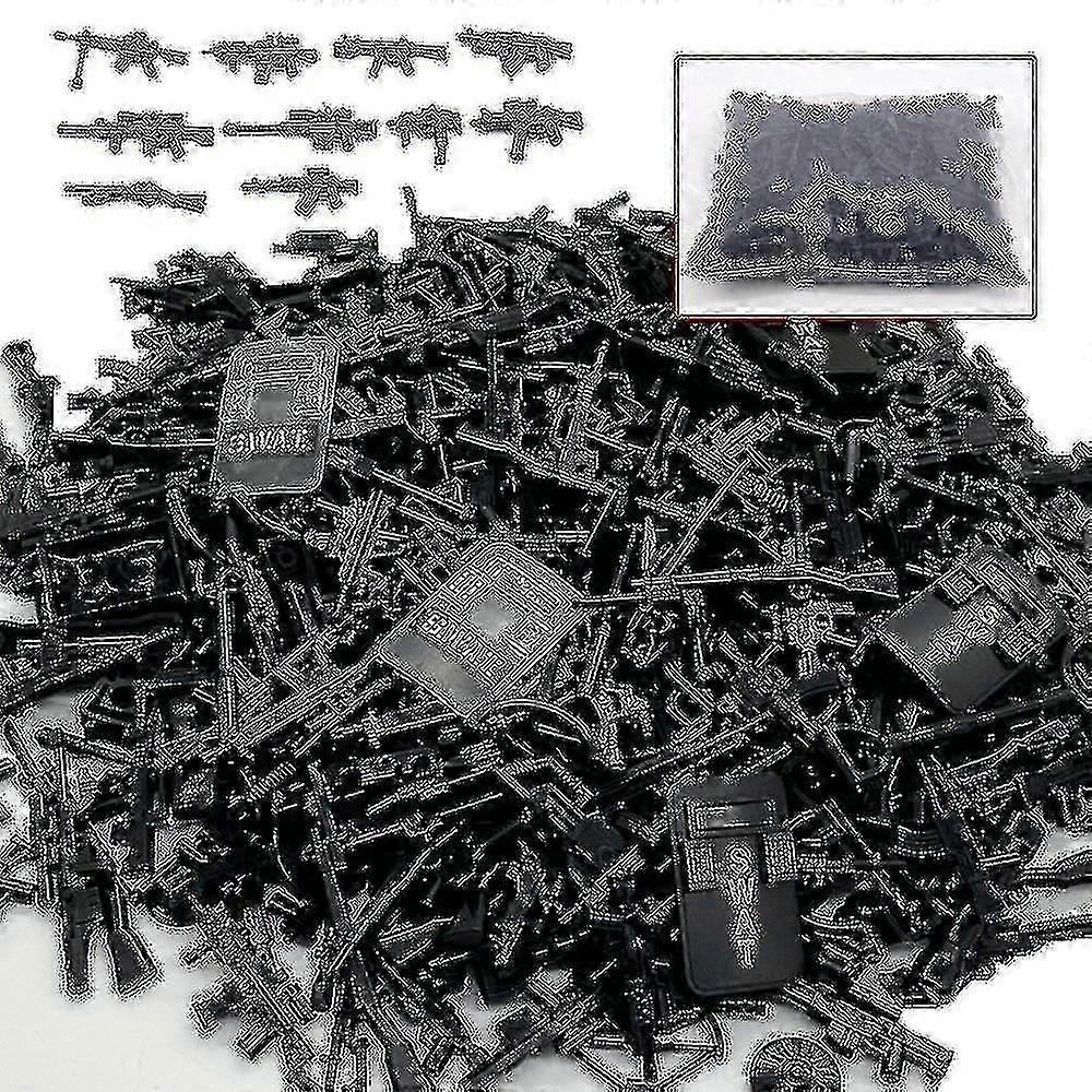 100pcs Army Guns Weapon Pieces Assembly Blocks Soldier Figure Accessories Diy Moc Bricks Accessories Ww2 Military Guntoys Gift For Kids