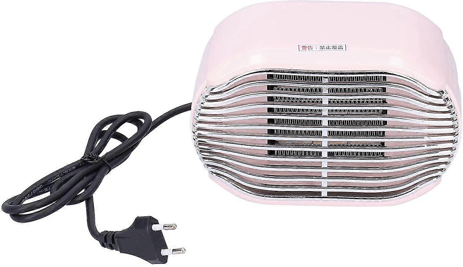 Fan Heater, Mini Winter Office 800w Electric Desktop Heater 220v Energy Saving Fast Heater ET Plug(pink)