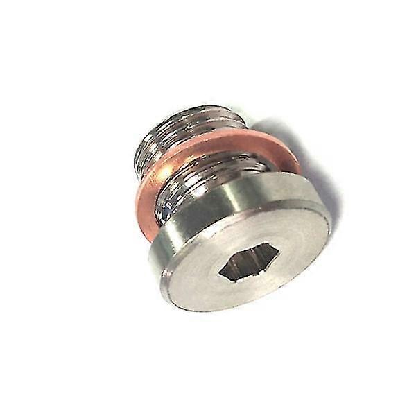 O2 Oxygen Sensor Stainless Steel Weld Hexagonal Plug Broadband Solder Nut Cap M12x1.25