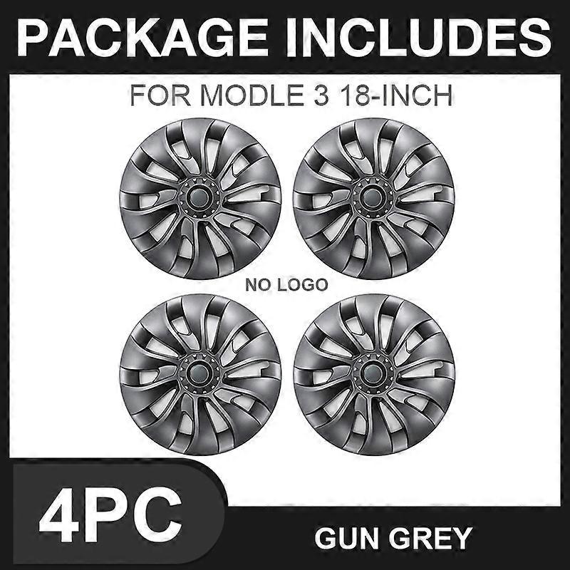 4Pcs/1Set New Design 18 Inch Hub Caps Performance Replacement Full Wheel Cover Automobile Hubcap Accessories for Tesla Model 3