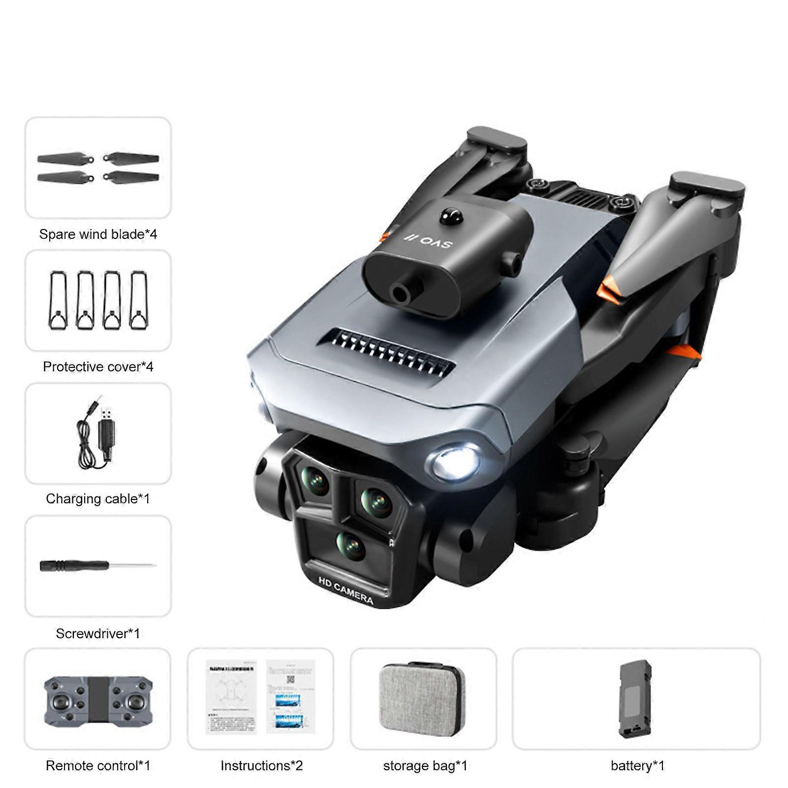 K6Max Mini Drone 4K Professinal Three Cameras Wide Angle Optical Flow Locali