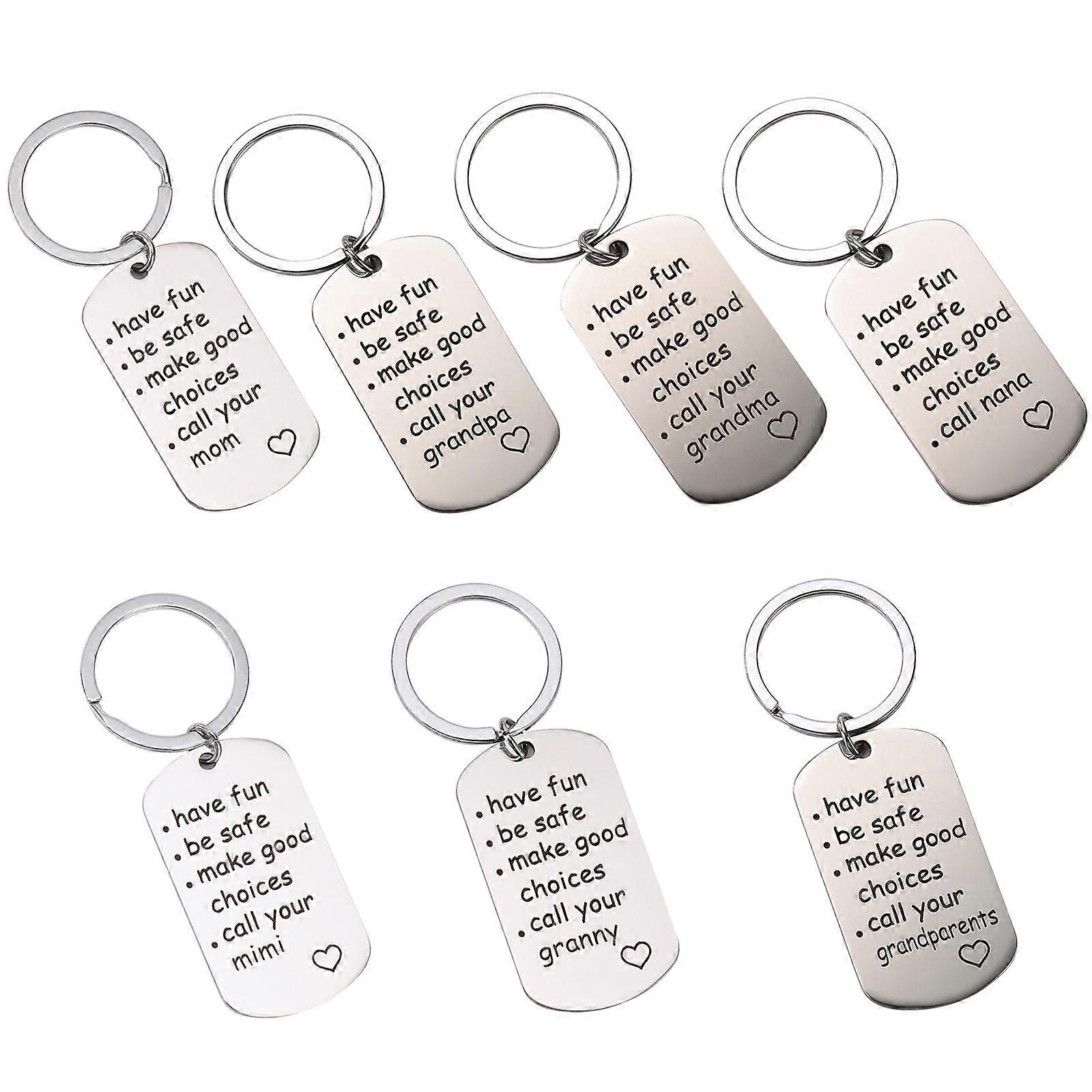 Porte-clés famille cadeaux mère père fille collier porte-clés pendentif