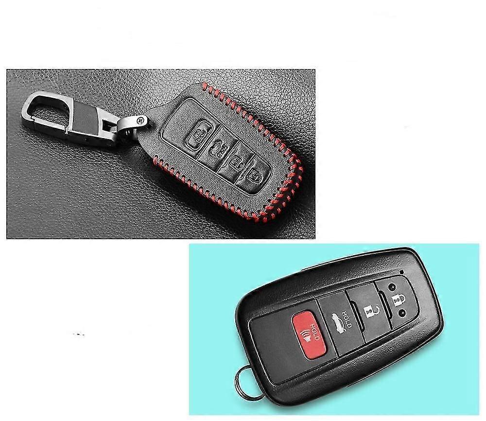 Leather Key Case For Toyota Camry Chr Corolla Rav4 Avalon Land Cruiser Prado