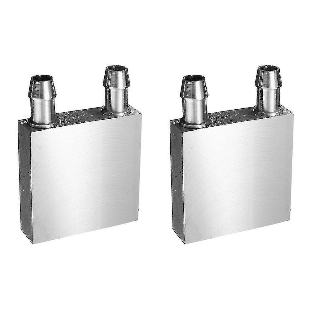 2x Aluminium Wasserkühlung Block 40x40x12mm Kühler für Computer CPU Kühler