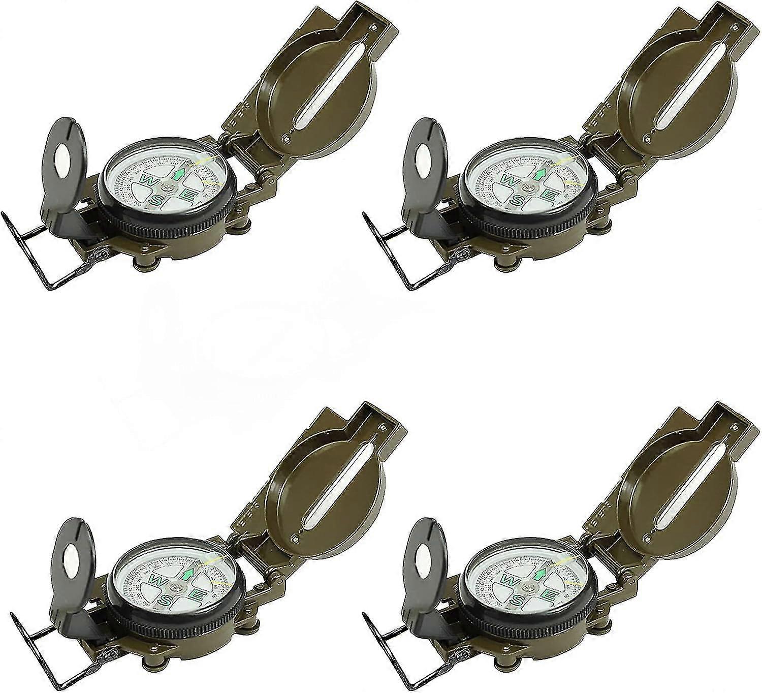 Handheld Waterproof Multifunction Compass for Mountaineering, Camping - Green