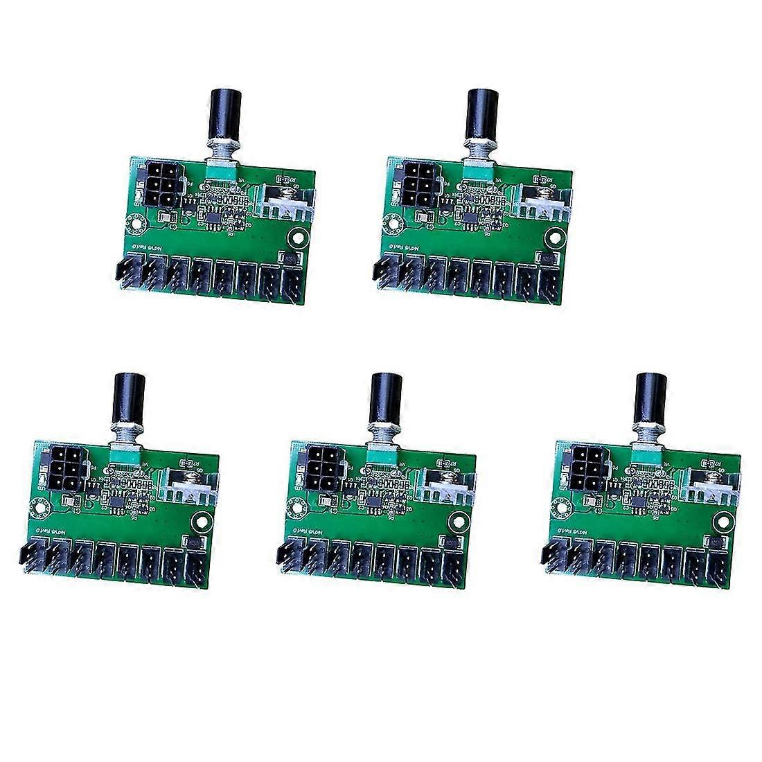 5pcs Computer Case 12v Miner Fan Speed Controller 8-Channel Fan Hub