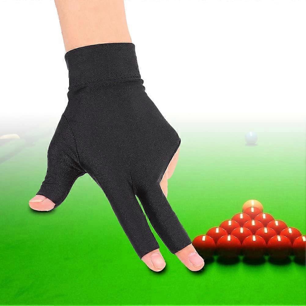 Snooker-Handschuh, linker Snooker-Handschuh, Snooker-Billard-Pool-Handschuhe linke Hand, 3-Finger-Billardhandschuh