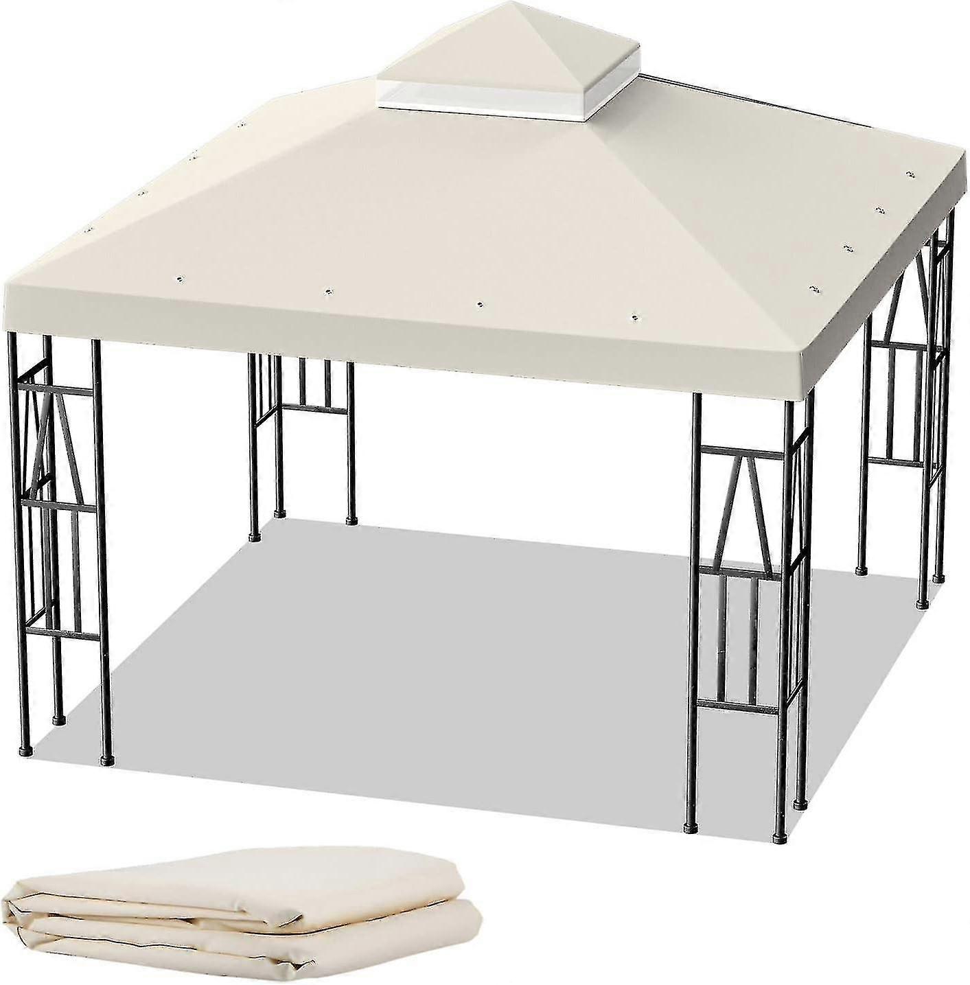 Grand éclairage 300 * 300 gazebo remplacement auvent double niveau patio auvent couverture supérieure