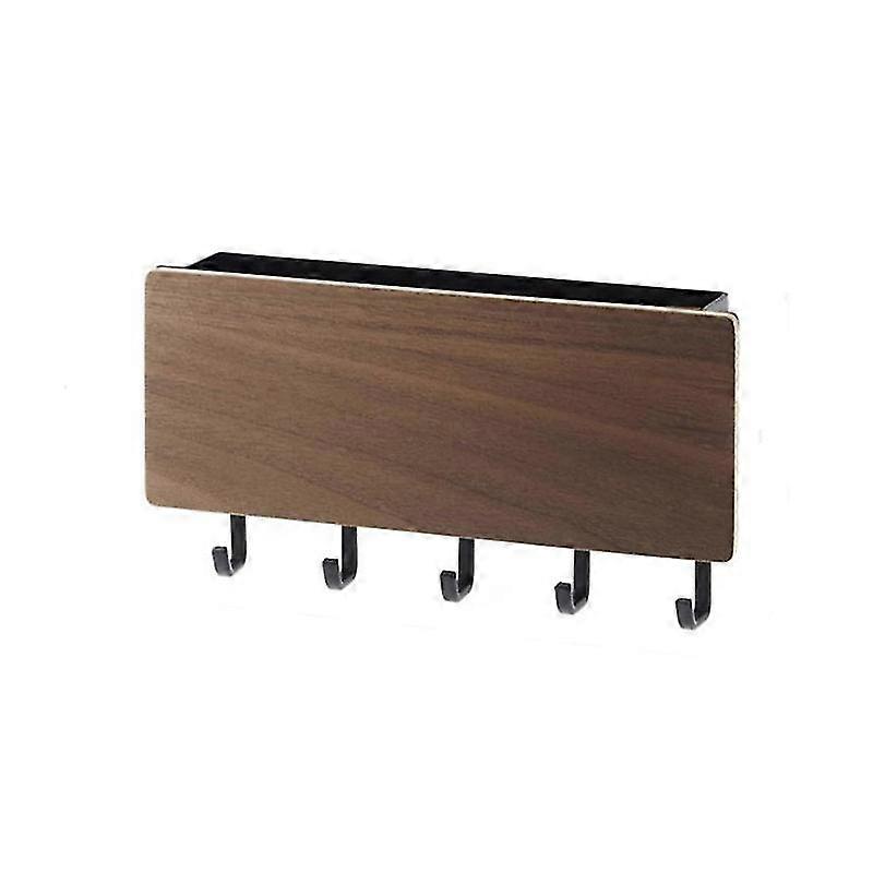 door Wall Hinges Hooks Key Holders Storage Racks walnut)