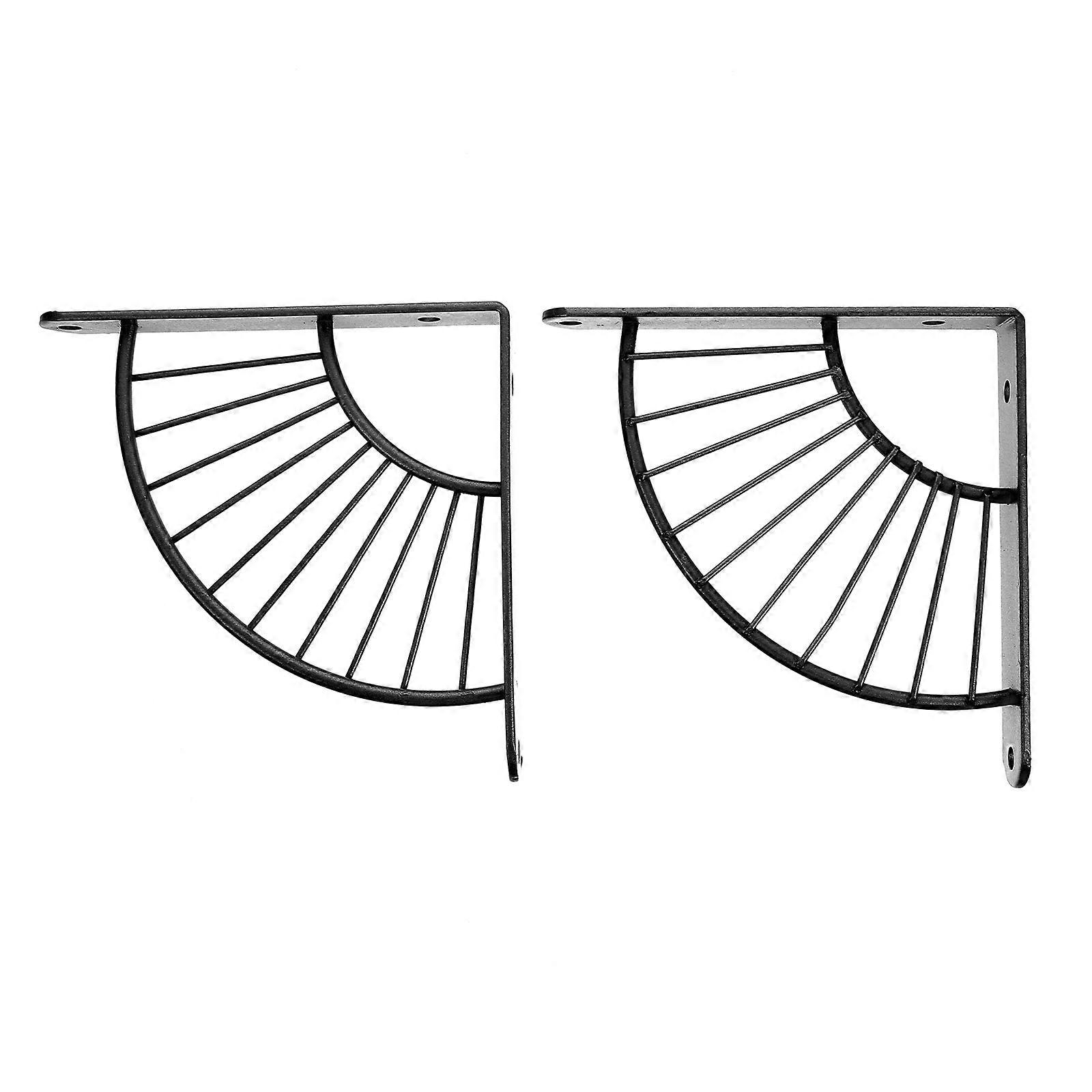 2pcs Shelf Support Bracket Wall Mounted Triangle Rack Shower Shelf With Screws