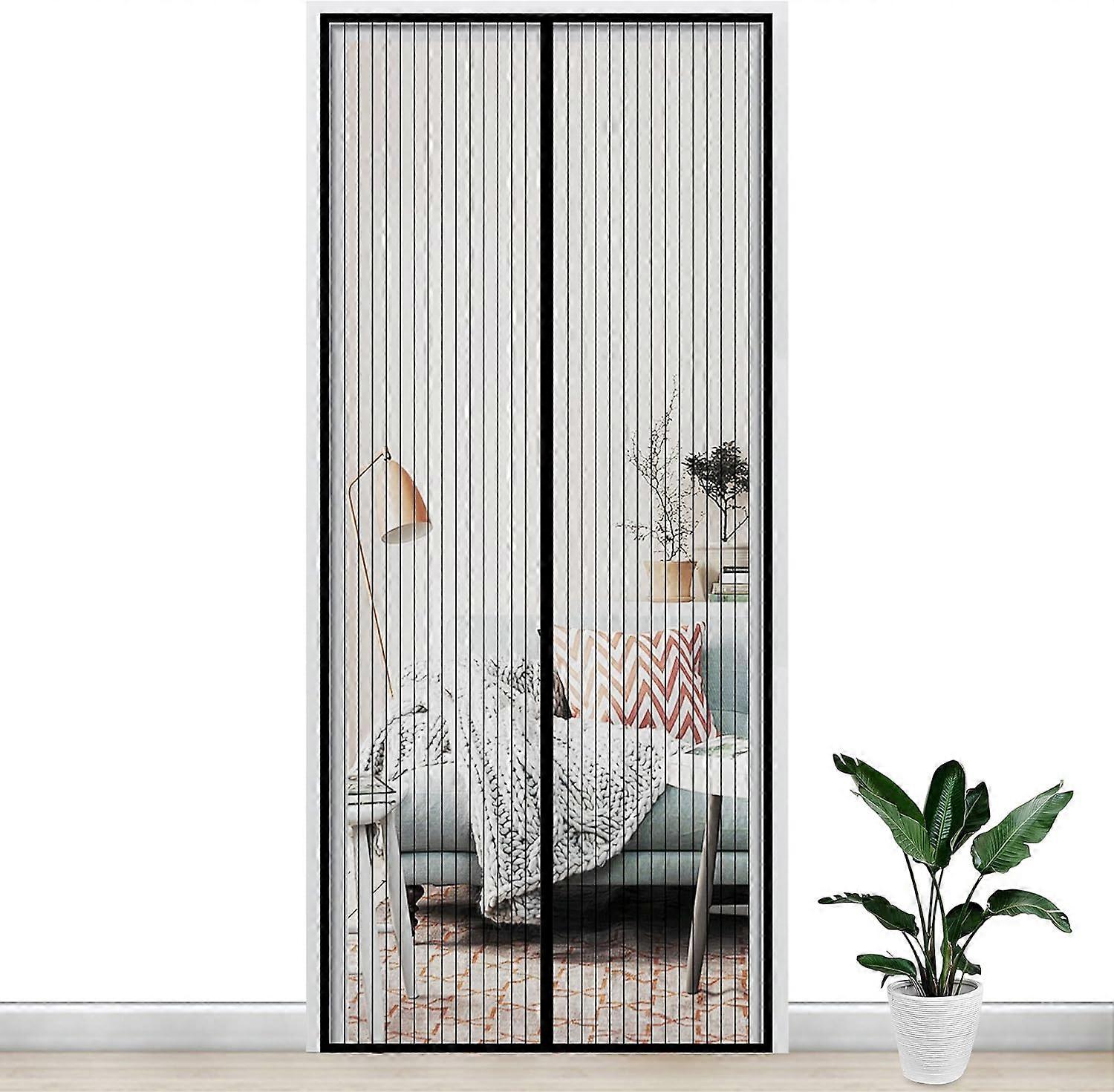 100*210CM Magnetic Mosquito Net Door Mesh Curtain Anti Mosquito Fly Automatic Closing Magnet with Sratch Strip