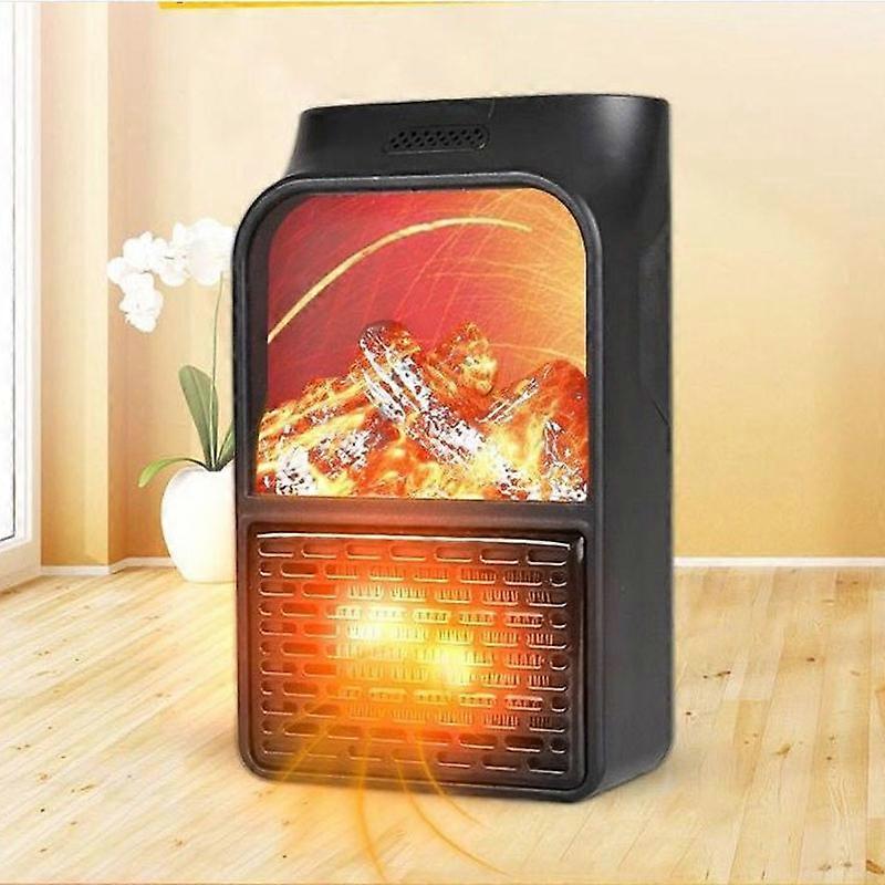 Flame Simulation Mini Portable Desktop Heater With Remote Control UK