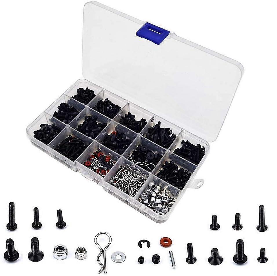 RC Car Screw Kits - M3/M4/E Buckle/Shell Buckle/Screw Nuts/Hex Screws (500pcs)