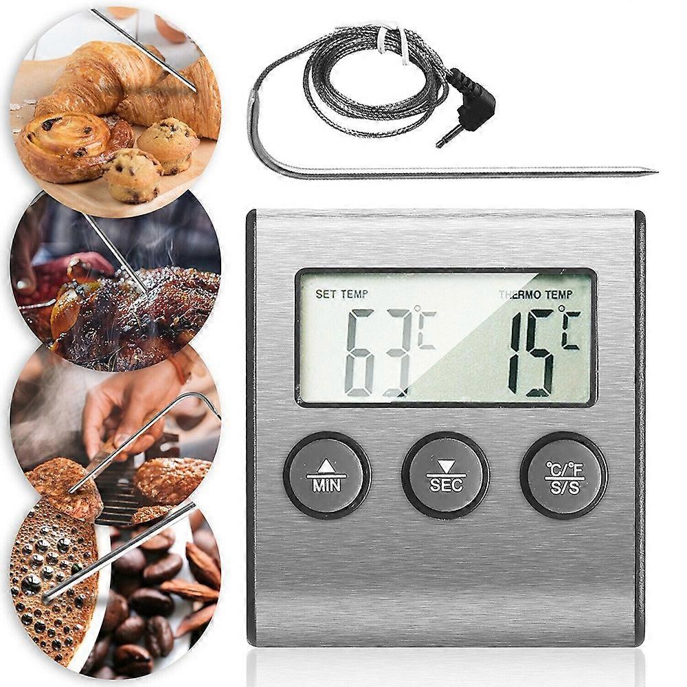 Digital Probe Type Oven Electronic Barbecue Meat Oven Thermometer With Timing Alarm Function Kitchen Cooking Thermometer