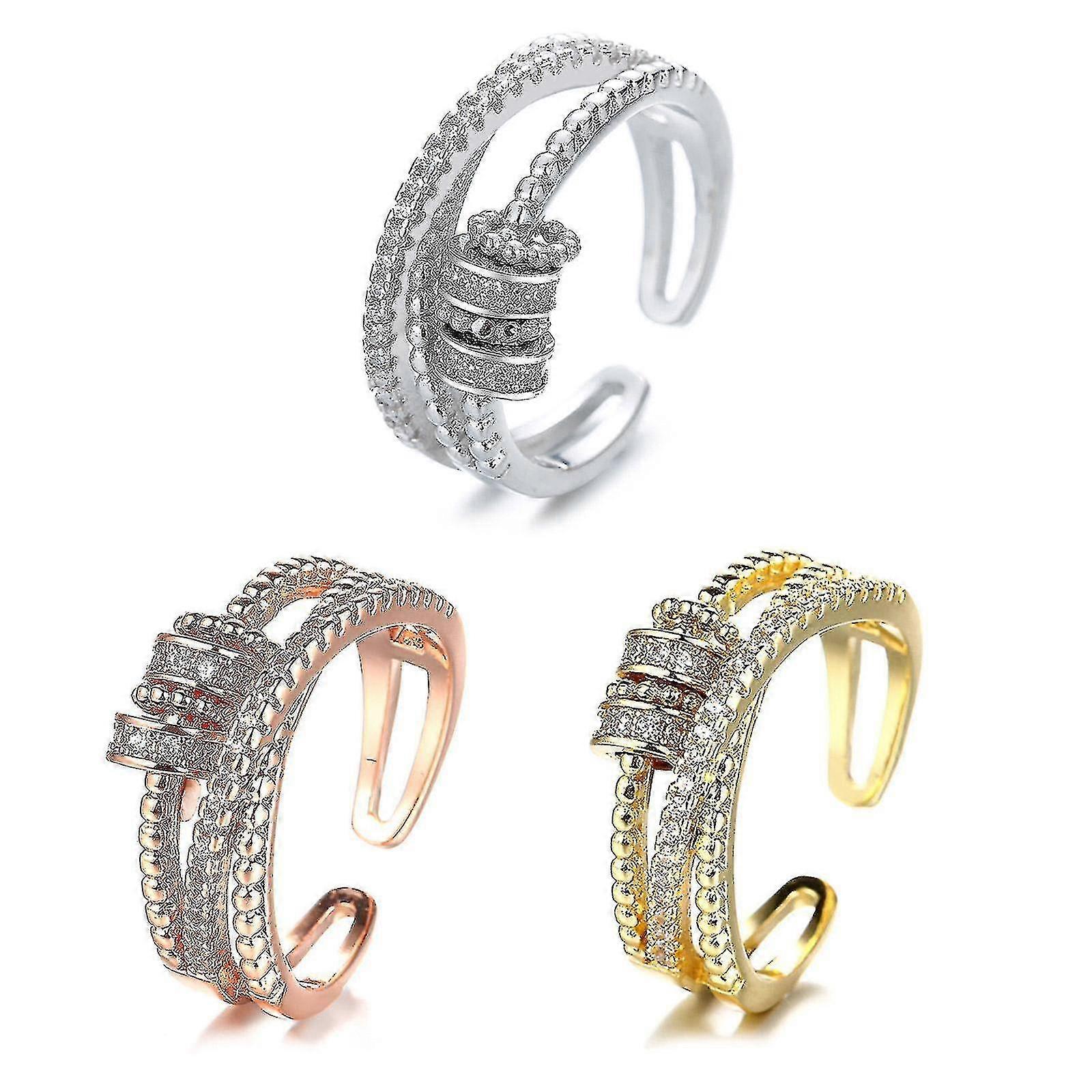 Fidget Ring Anti Anxiety Ring avec perles Spinner pour filles