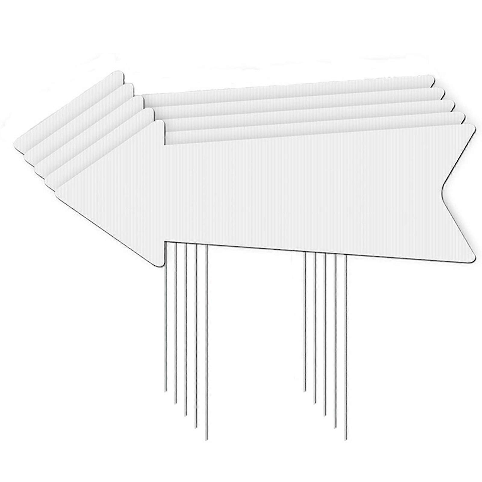 1Pc/5Pcs Blank Arrow Signs High Strength Weather Resistant DIY Widely Used Easy Installation Party Directional Garden Yard Signs with Stakes Garden Su