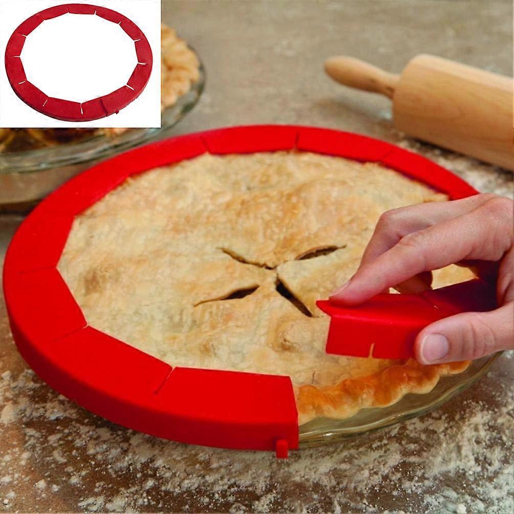Adjustable Silicone Pie Crust Shield Pie Protectors, Food-Safe Silicone