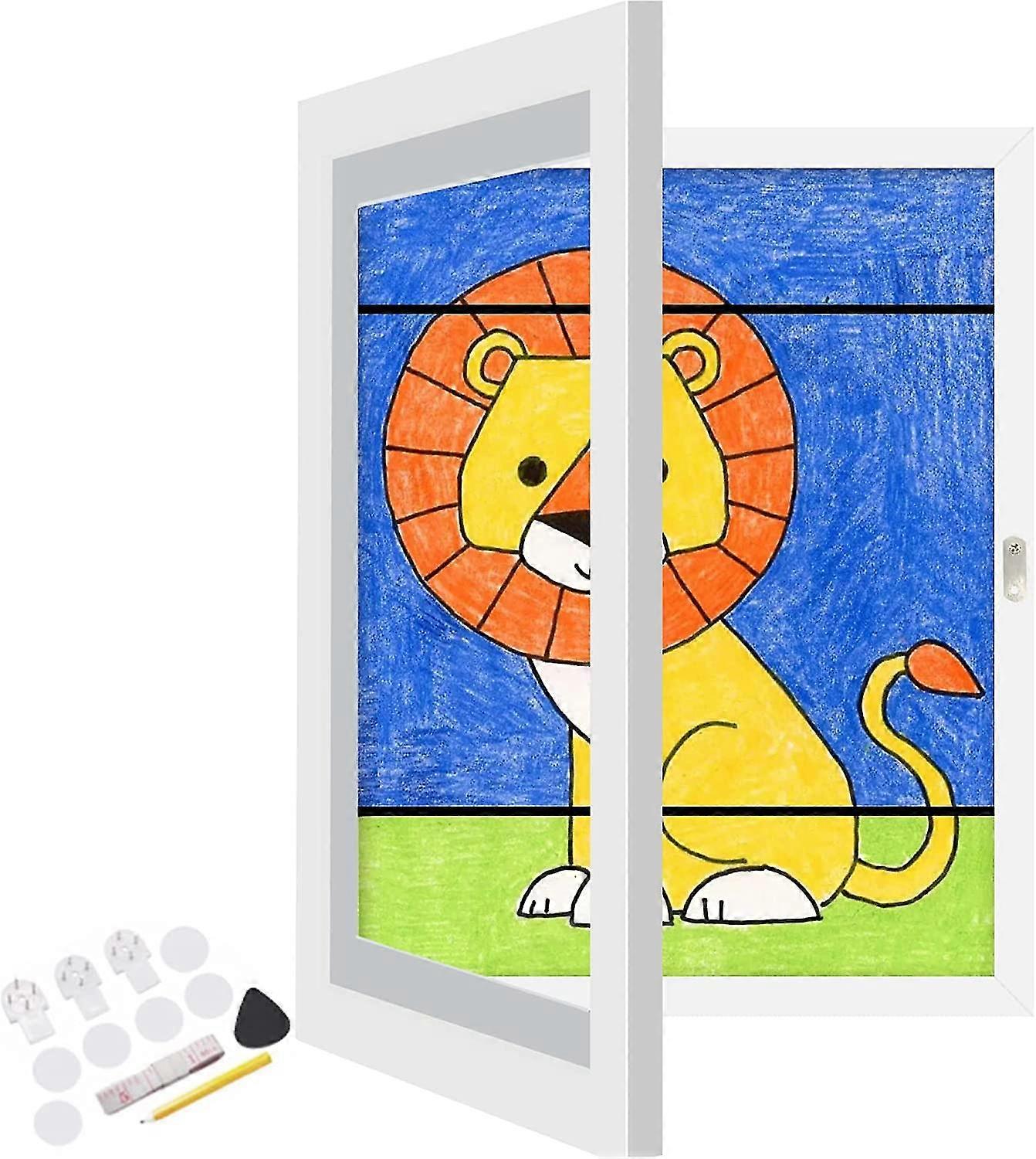 A4 Kids Art Frame Front Opening Changeable Kids Artwork Frames For Kids Drawings Storage Frames