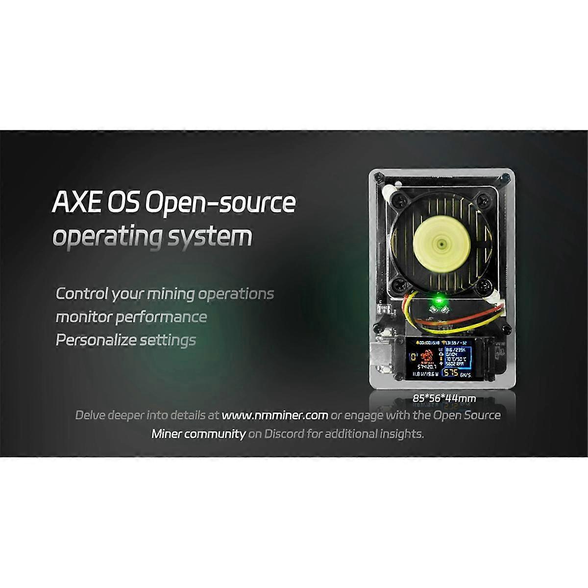 NMAxe Bitaxe NerdMiner BTC Miner Solo Lottery Miner BM1366 ASIC Chip 500G-550Gh/S with Support USB