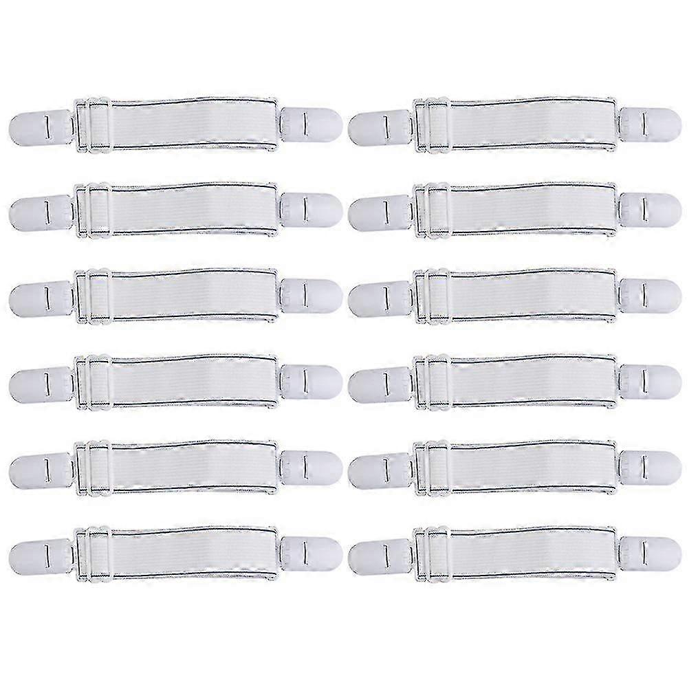 12pcs Bed Sheet Straps Fitted Sheet Clips Straps Bed Sheet Fasteners Clips