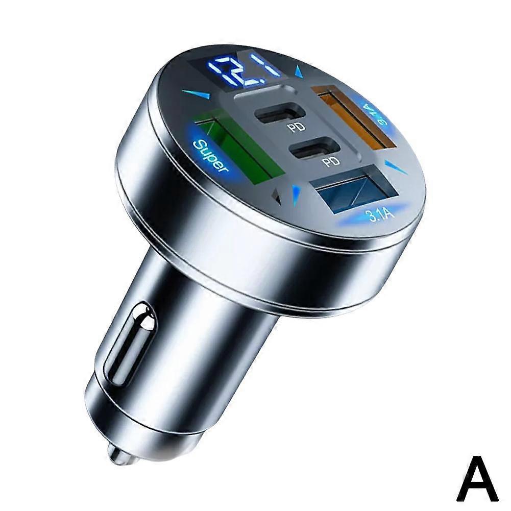 40W 5 منافذ شاحن سيارة شحن سريع PD QC 3.0 USB C محول شاحن هاتف السيارة