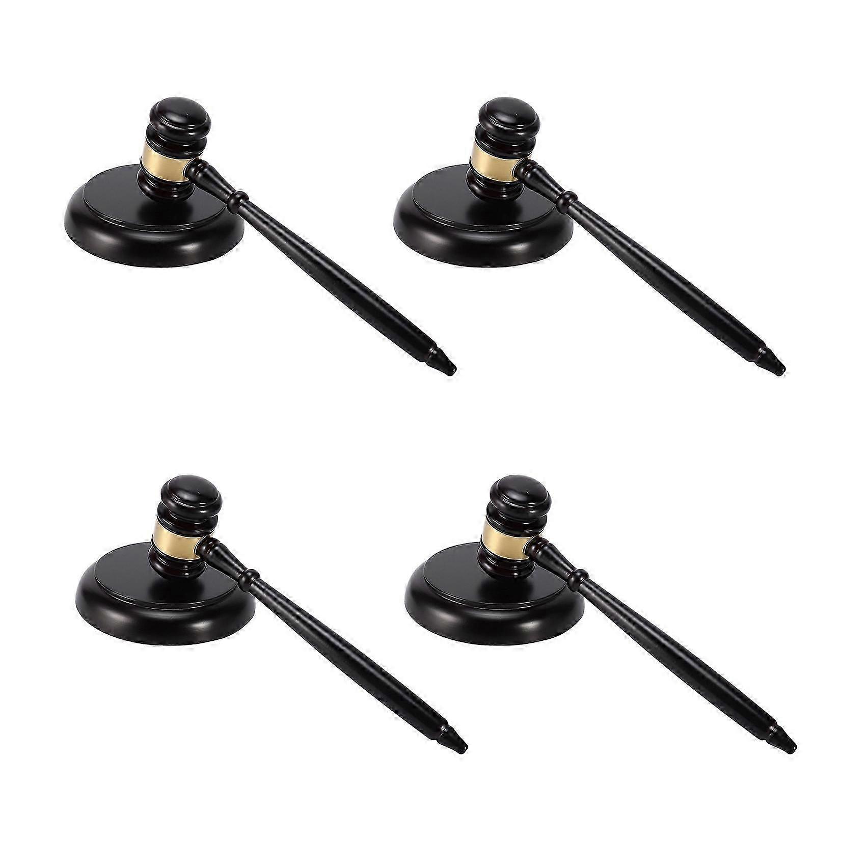 4X Wooden Judge's Gavel Auction Hammer with Sound Block suitable for Attorney Judge Auction Handwork