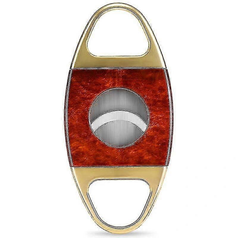 ダークレッドのステンレススチールシガーカッター