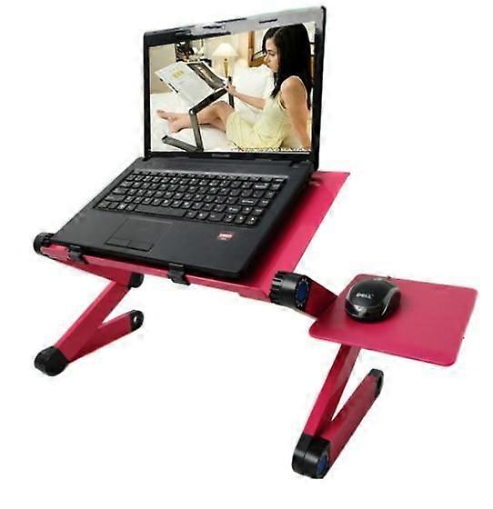Adjustable Laptop Cooling Stand & Lap Desk for Bed Couch w/ Mouse Pad.