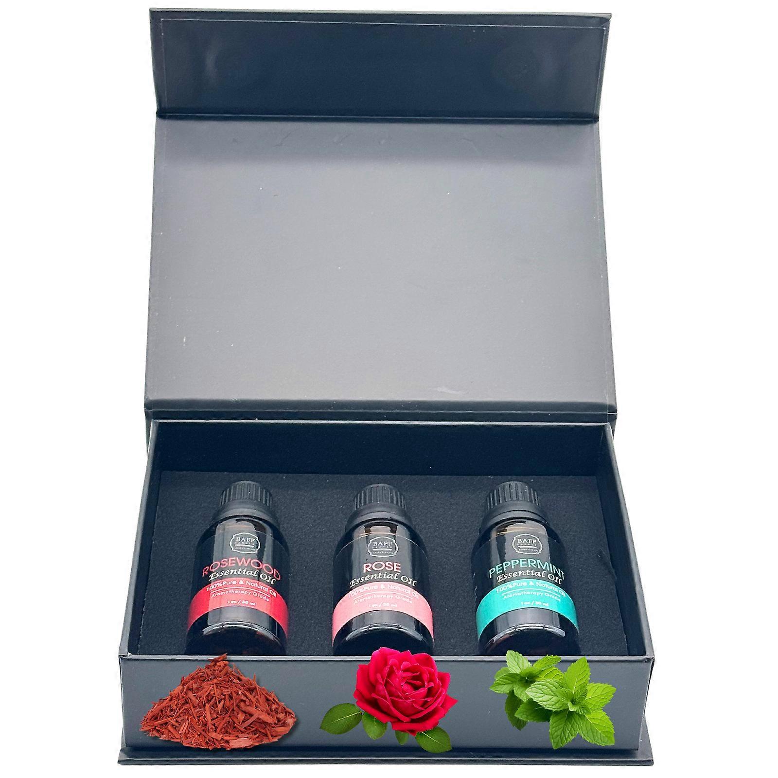 Baff Candle Collection | Rosewood Essential Oil | Rose Essential Oil | Peppermint Essential Oil | Pure & Organic