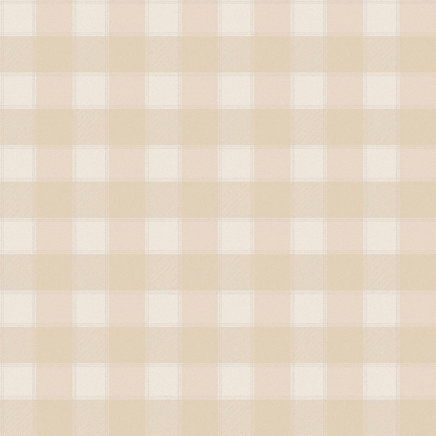 Galerie Check Beige Cream Wallpaper