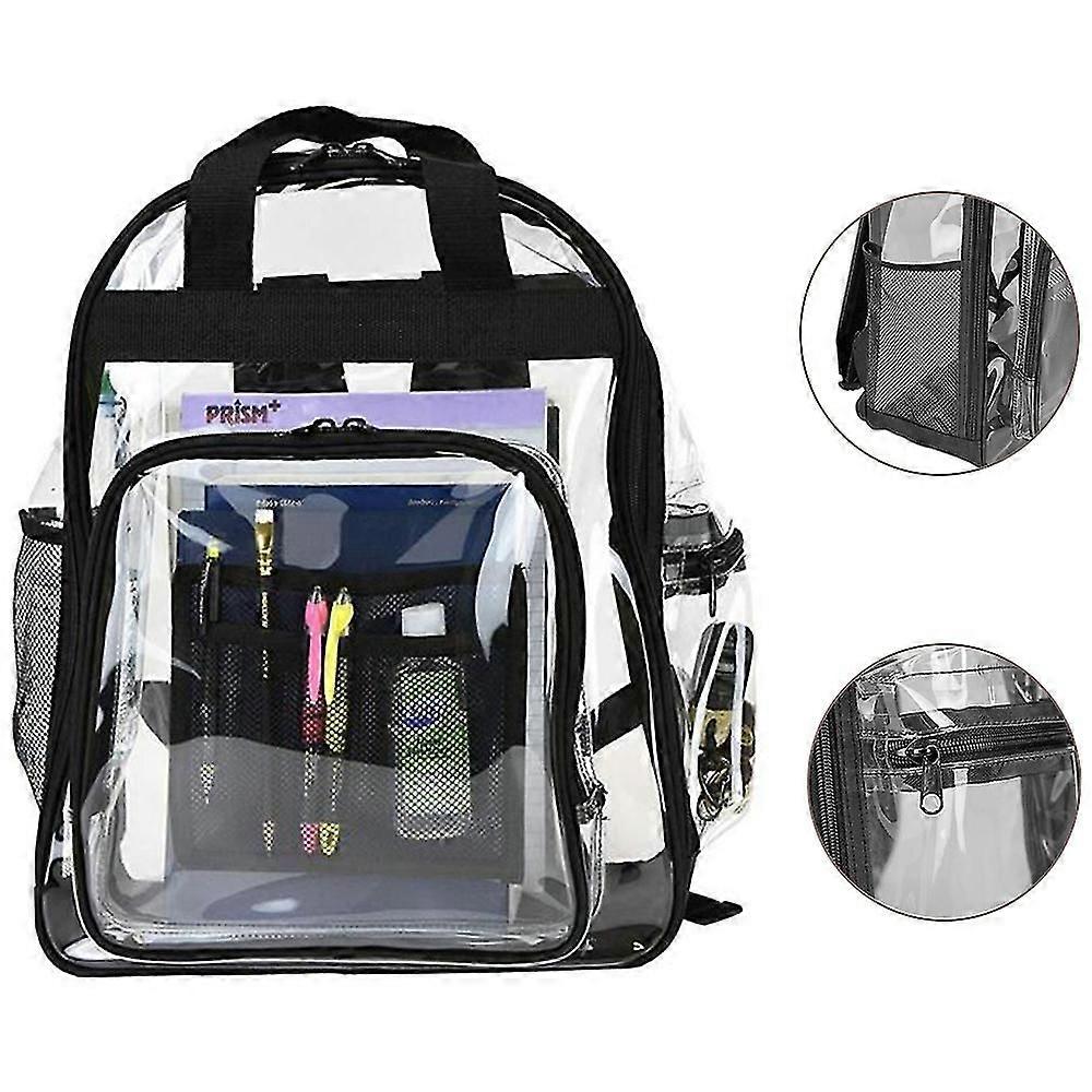 Large Heavy Duty Clear Bapa - Transparent Pvc Concert Freeze-proof See Through Bookbag With Adjustable Straps For Work,security Che, Sporting Ev,3237